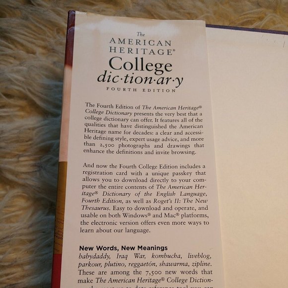 American Heritage College Dictionary Hardcover Houghton Mifflin Fourth Edition - Picture 10 of 12